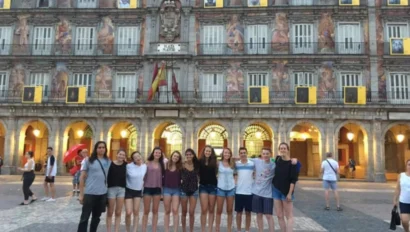 A group of students in Spain.