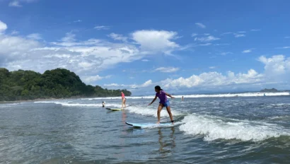 Students surfing.