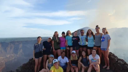 Group photo at masaya volcano