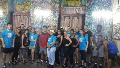 Students attend a dance lesson in Cuba