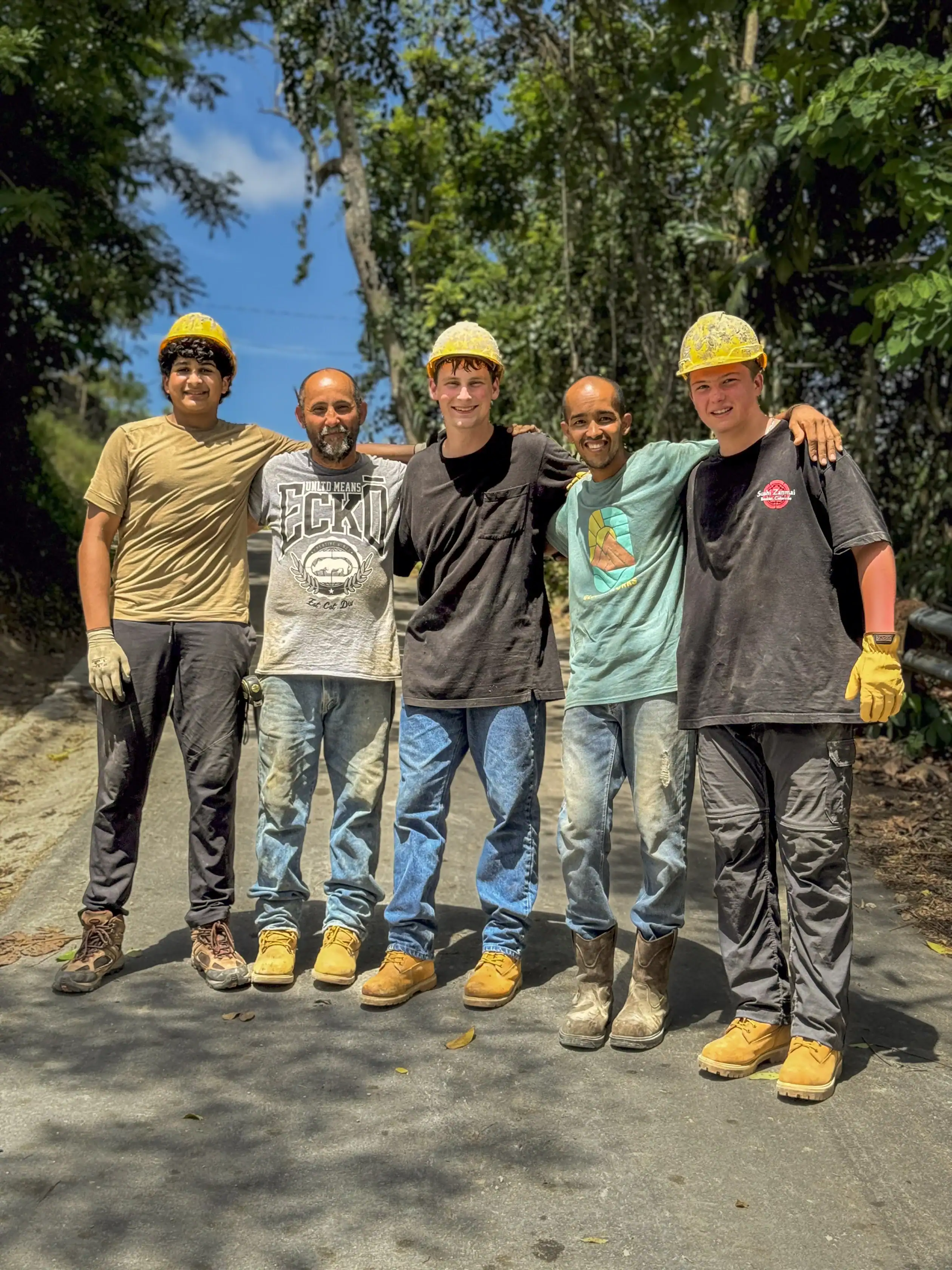 A group of students in Puerto Rico, experiencing a service trip that goes beyond a teen tour